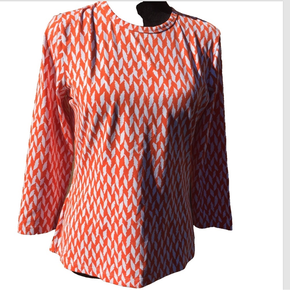 J McLaughlin Orange/White Top